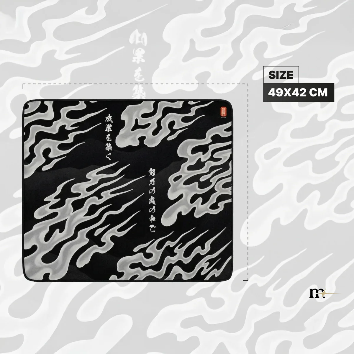 JX2 [White Flames] eSports Cloth Mousepad - Image 4